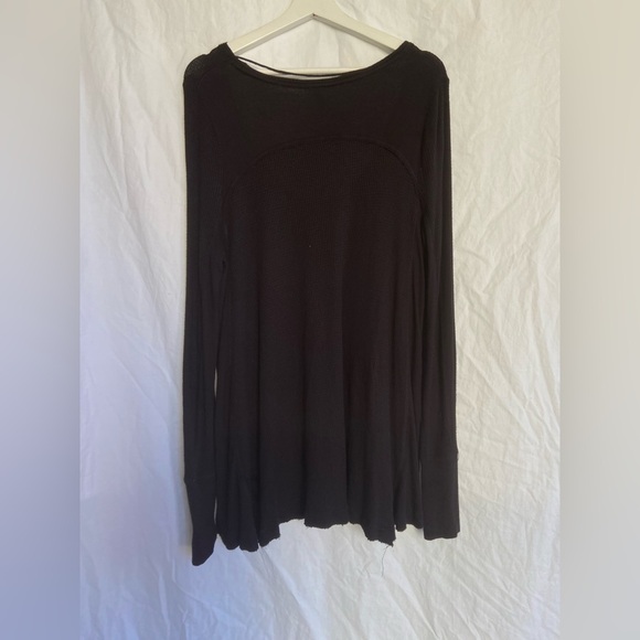 Free People we the free Waffle Knit Tunic Sweater Size Medium - Picture 8 of 9